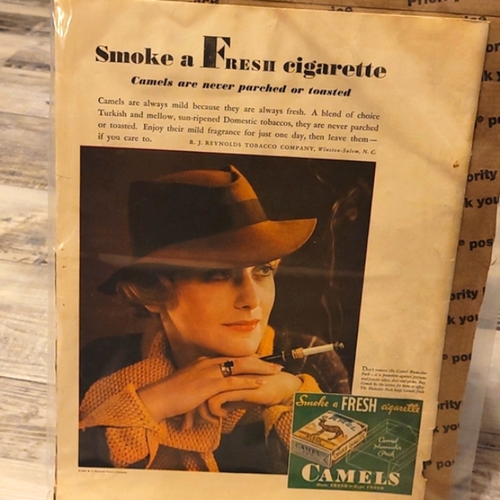 - Vintage 1933 Camel Cigarette Ad